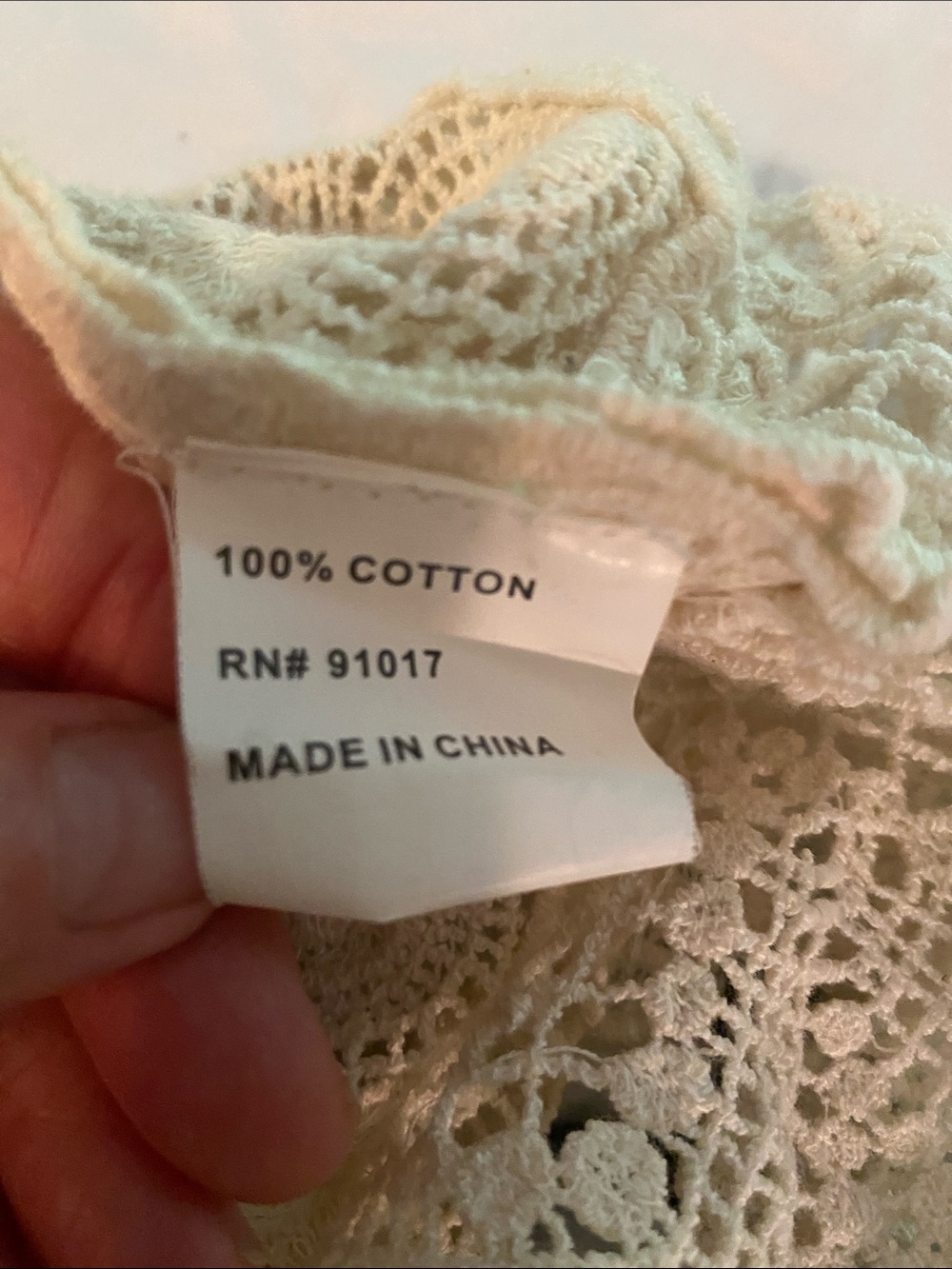 Solitaire Cream Crochet Lace Tank - Picture 3 of 3